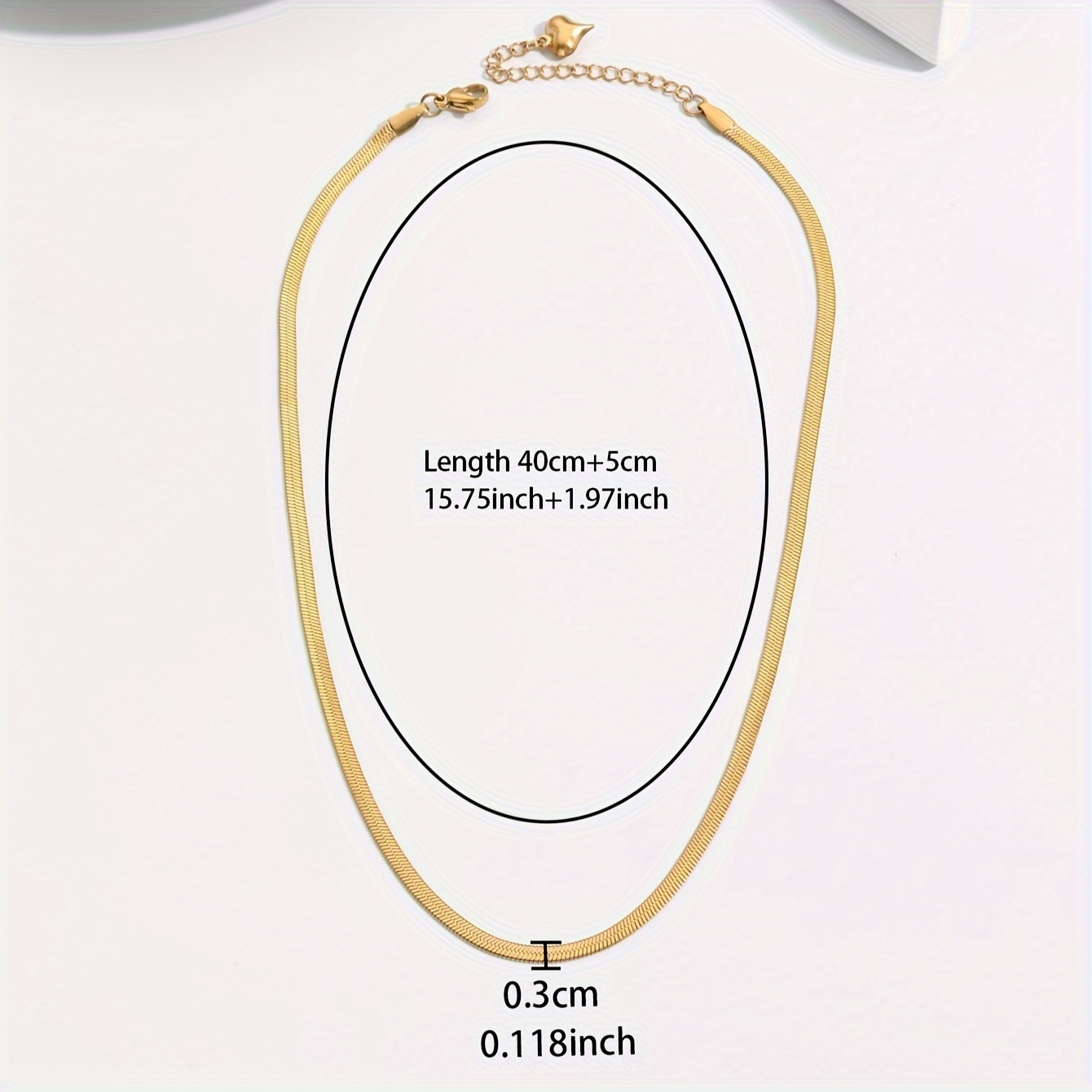 18K Gold Plated Snake Bone Chain Necklace for Women